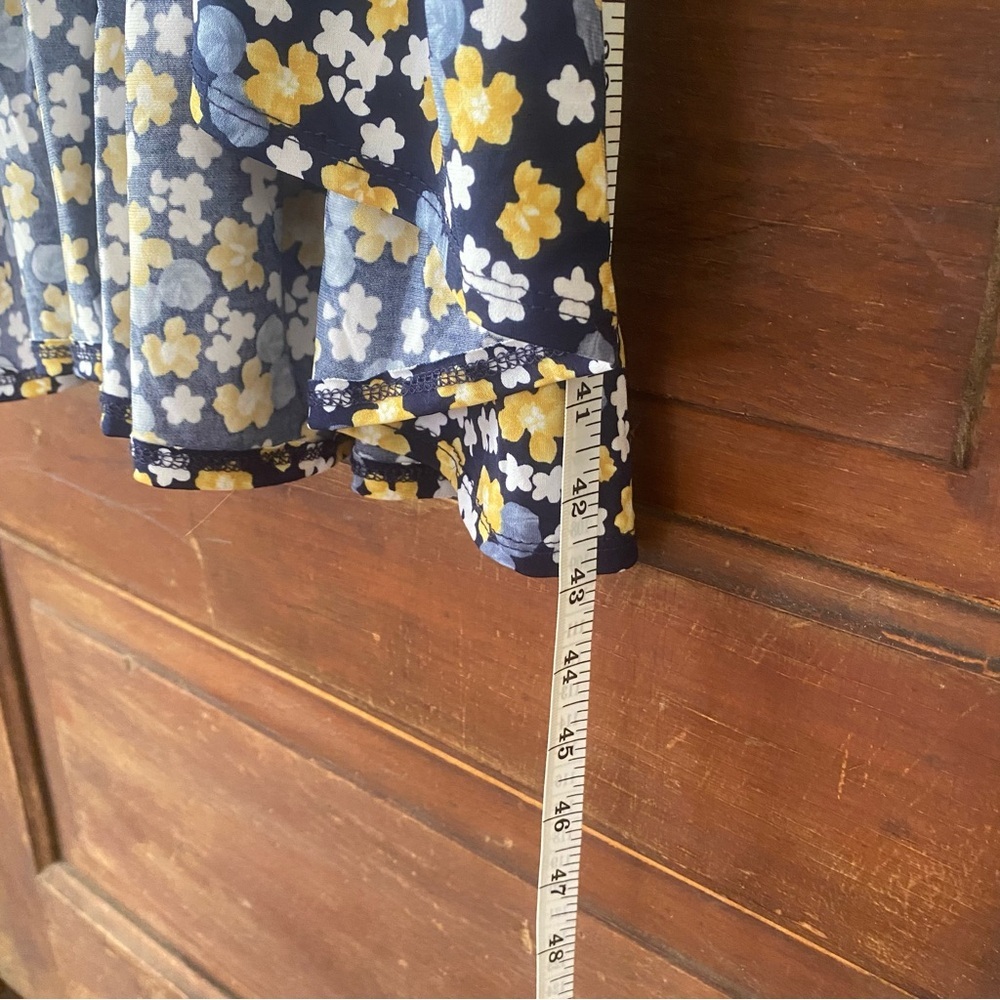 Kaileigh Navy and Yellow Floral High-Low Dress - Picture 5 of 5